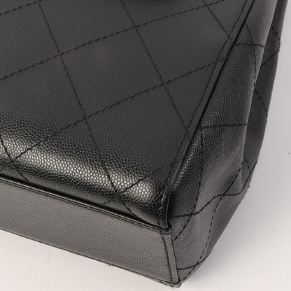 Chanel Around 1998 Made Wild Stitch Turn-Lock Top Handle Bag Black