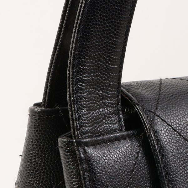 Chanel Around 1998 Made Wild Stitch Turn-Lock Top Handle Bag Black