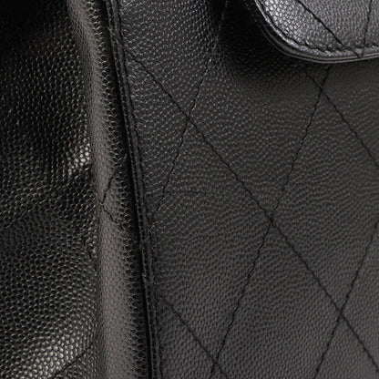 Chanel Around 1998 Made Wild Stitch Turn-Lock Top Handle Bag Black