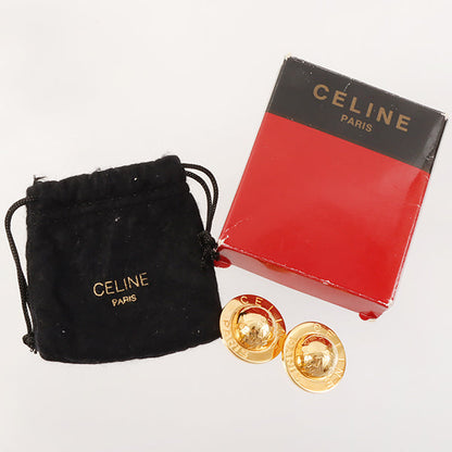 Celine Star Motif Round Logo Earrings