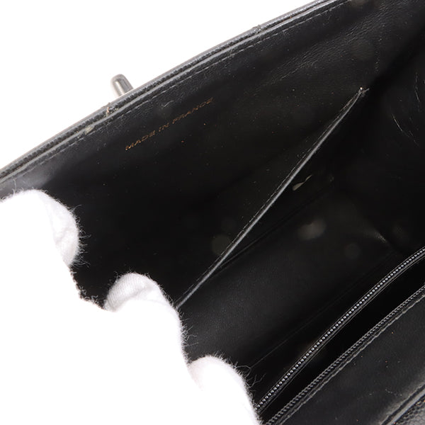 Chanel Around 1998 Made Wild Stitch Turn-Lock Top Handle Bag Black