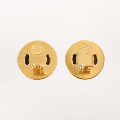 Celine Star Motif Round Logo Earrings