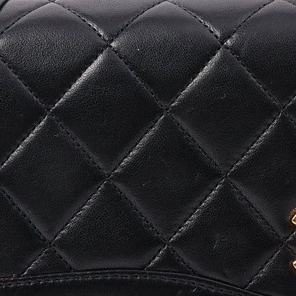 Chanel Around 1990 Made Edge Flap Turn-Lock Chain Bag With Pouch Black