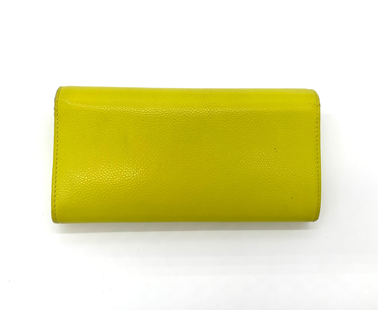 CHANEL YELLOW LEATHER WALLET