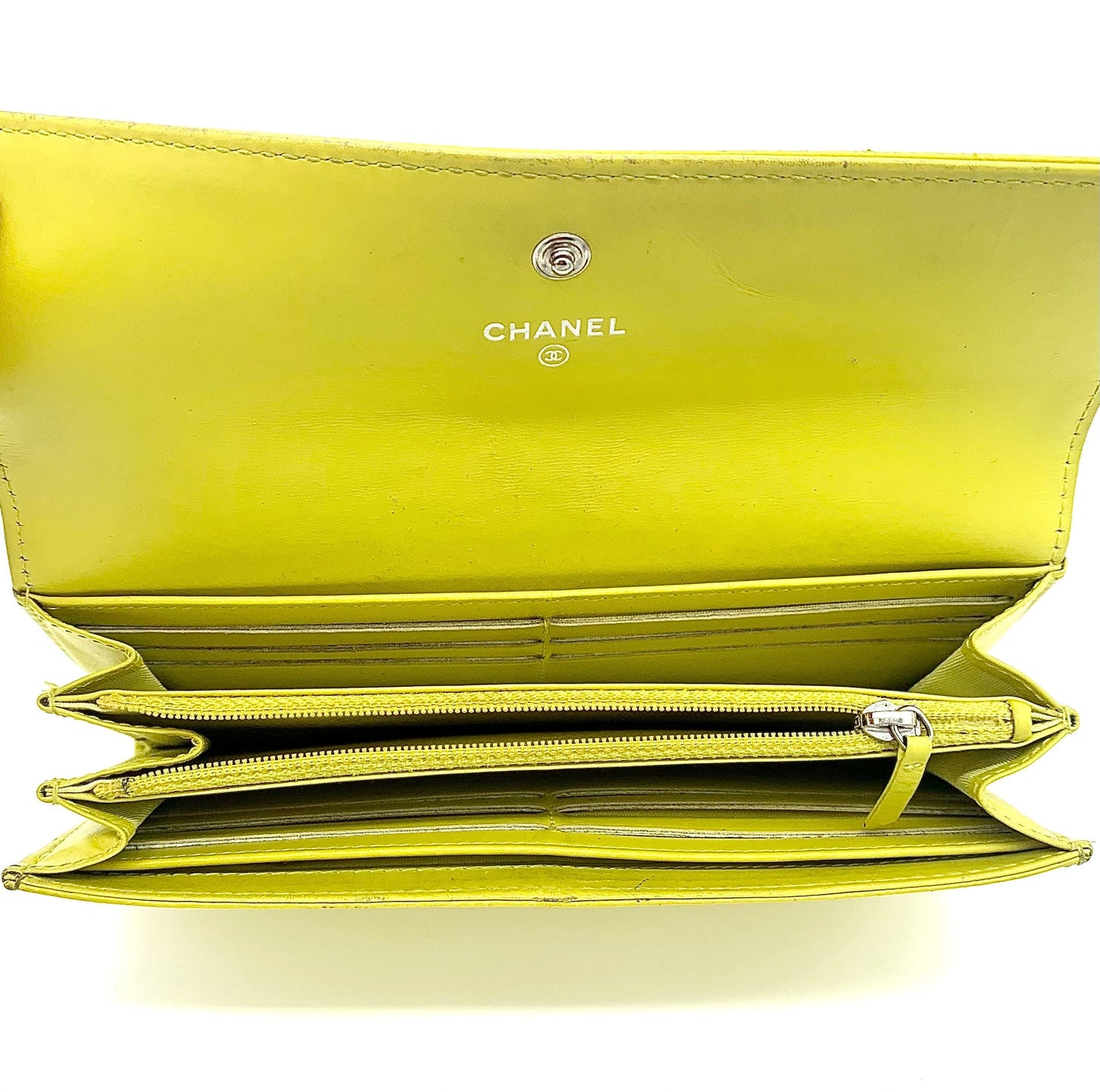 CHANEL YELLOW LEATHER WALLET