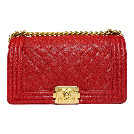 Chanel Red Boy Bag