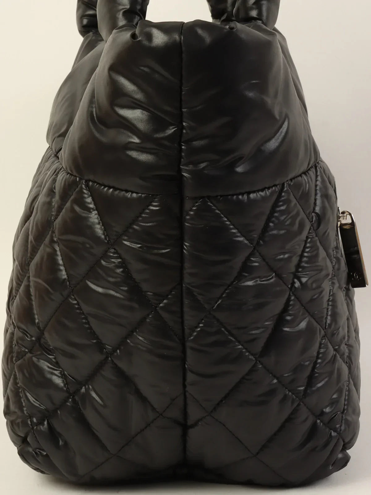 Chanel Around  Made Nylon Coco Cocoon Tote Bag Black