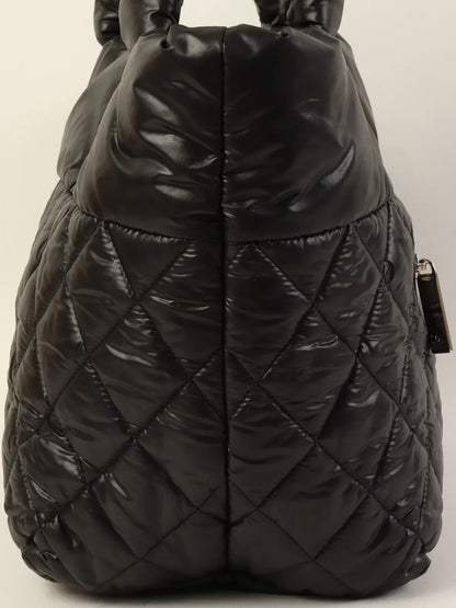 Chanel Around  Made Nylon Coco Cocoon Tote Bag Black