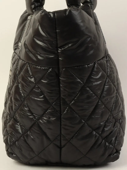 Chanel Around  Made Nylon Coco Cocoon Tote Bag Black
