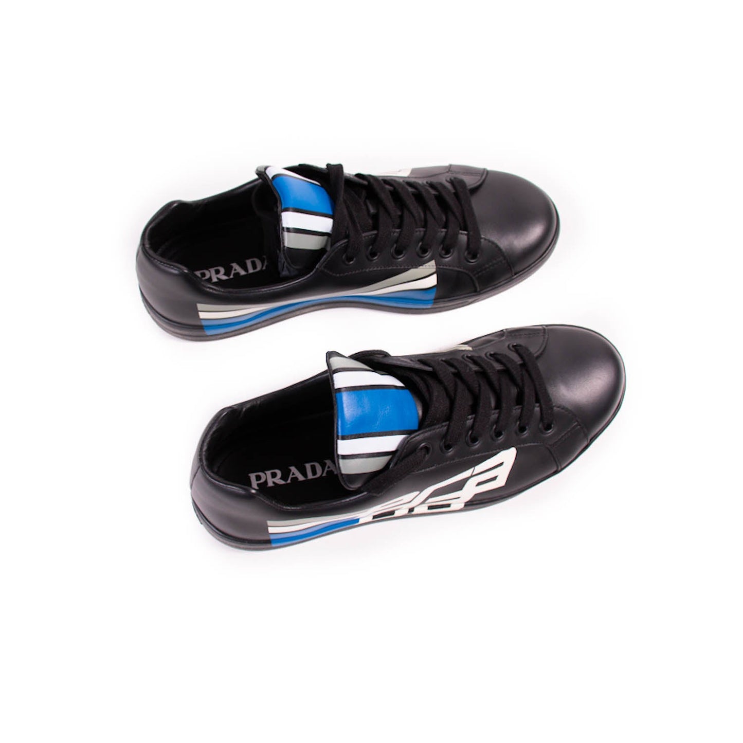 Prada Leather Low-Top Print Sneakers