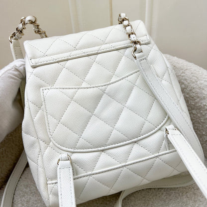 Chanel 24S Urban Spirit Backpack in White Caviar and LGHW (Model: AS4058)