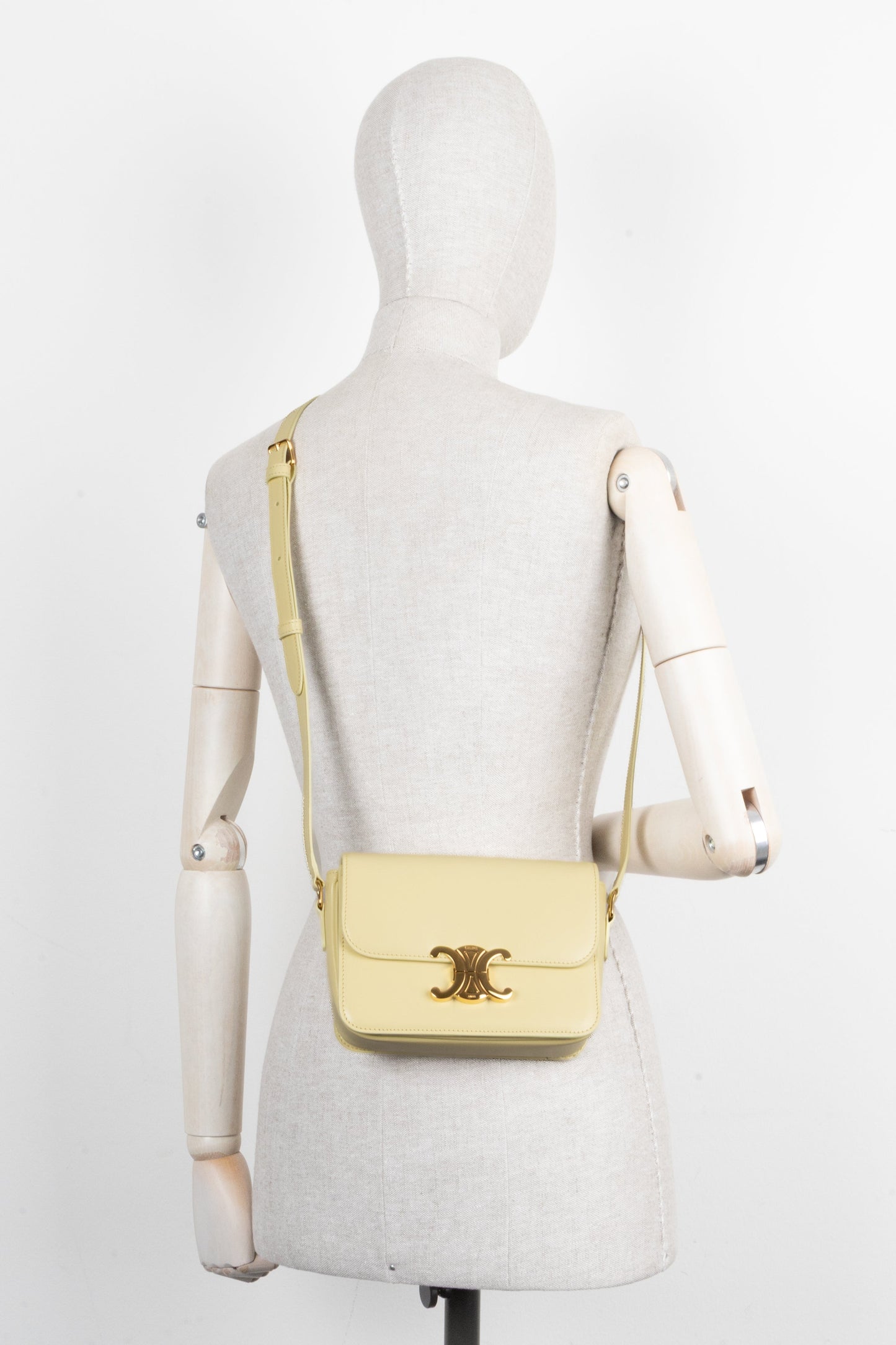 CELINE Teen Triomphe Bag Butter Yellow