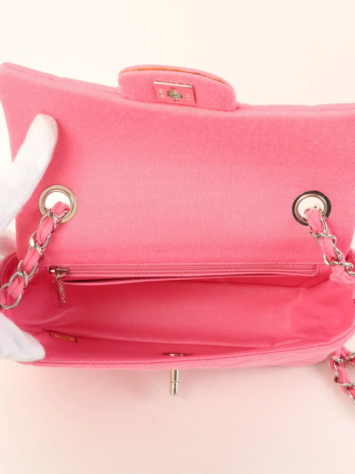 Chanel Around  Made Cotton Turn-Lock Shoulder Bag Pink