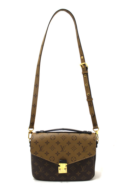 Louis Vuitton Classic Monogram Reverse Canvas Pochette Metis Bag