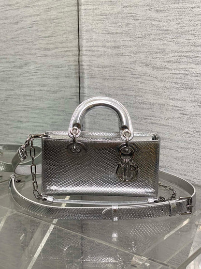 DR543 Small Lady D-Joy Bag(Snakeskin) / 8.5 x 4.5 x 2.5 inches / HIGHEST QUALITY VERSION
