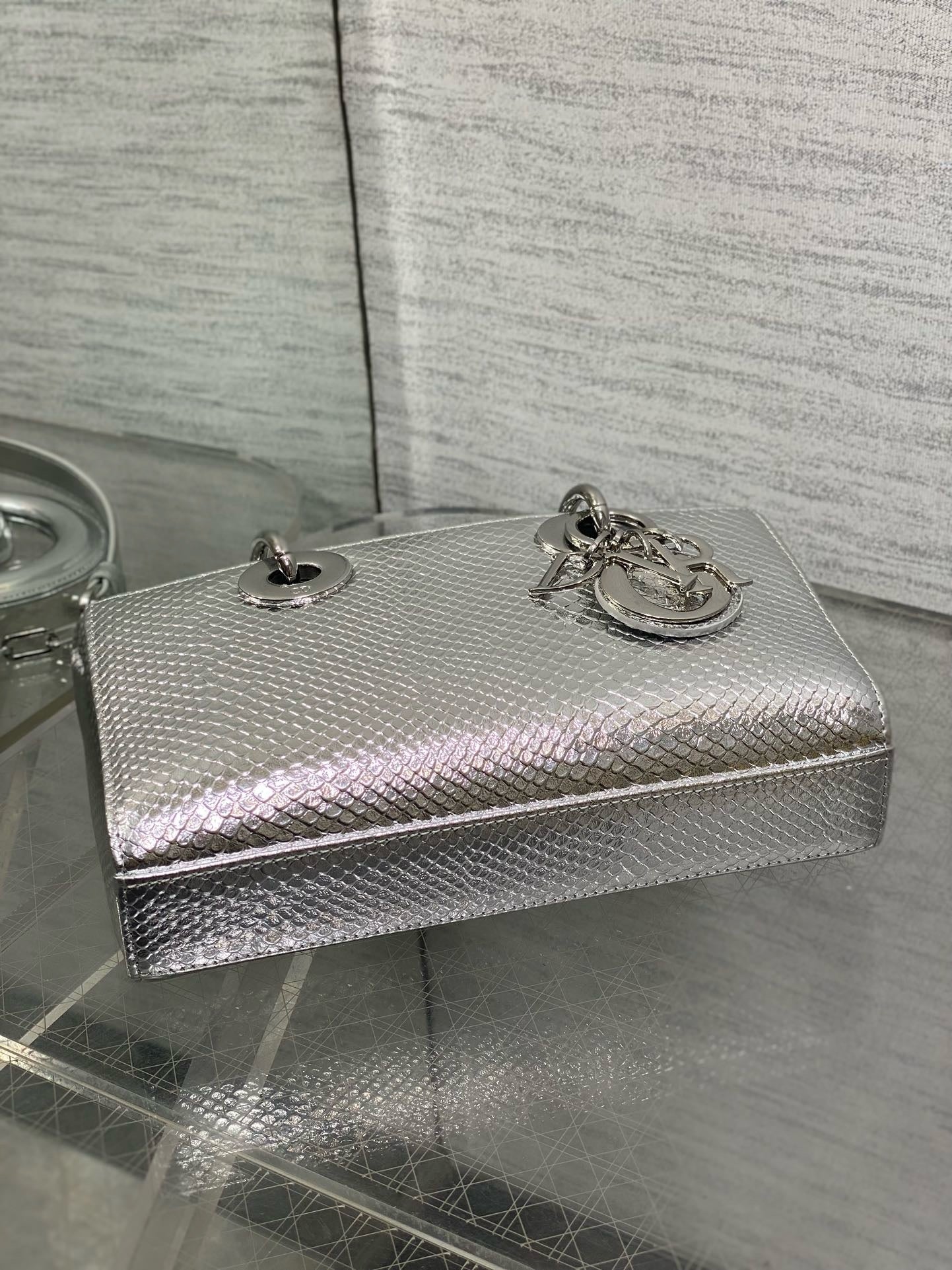 DR543 Small Lady D-Joy Bag(Snakeskin) / 8.5 x 4.5 x 2.5 inches / HIGHEST QUALITY VERSION