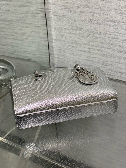 DR543 Small Lady D-Joy Bag(Snakeskin) / 8.5 x 4.5 x 2.5 inches / HIGHEST QUALITY VERSION