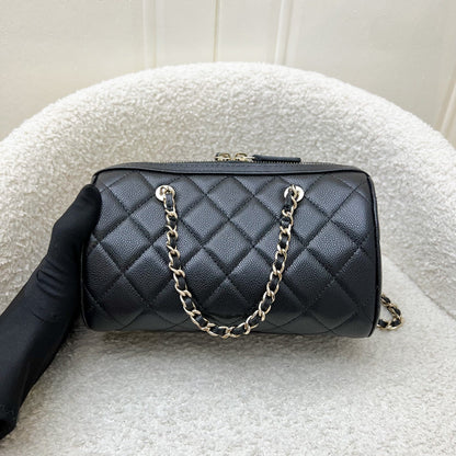 [Local Full Set - Oct 2025] Chanel 25K / 25P Bowling Bag in Black Caviar and LGHW (Model: AP4474)