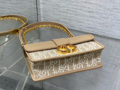 DR547 30 Montaigne East-West Bag with Chain /  8.5x4.5x2.5inches / HIGHEST QUALITY VERSION