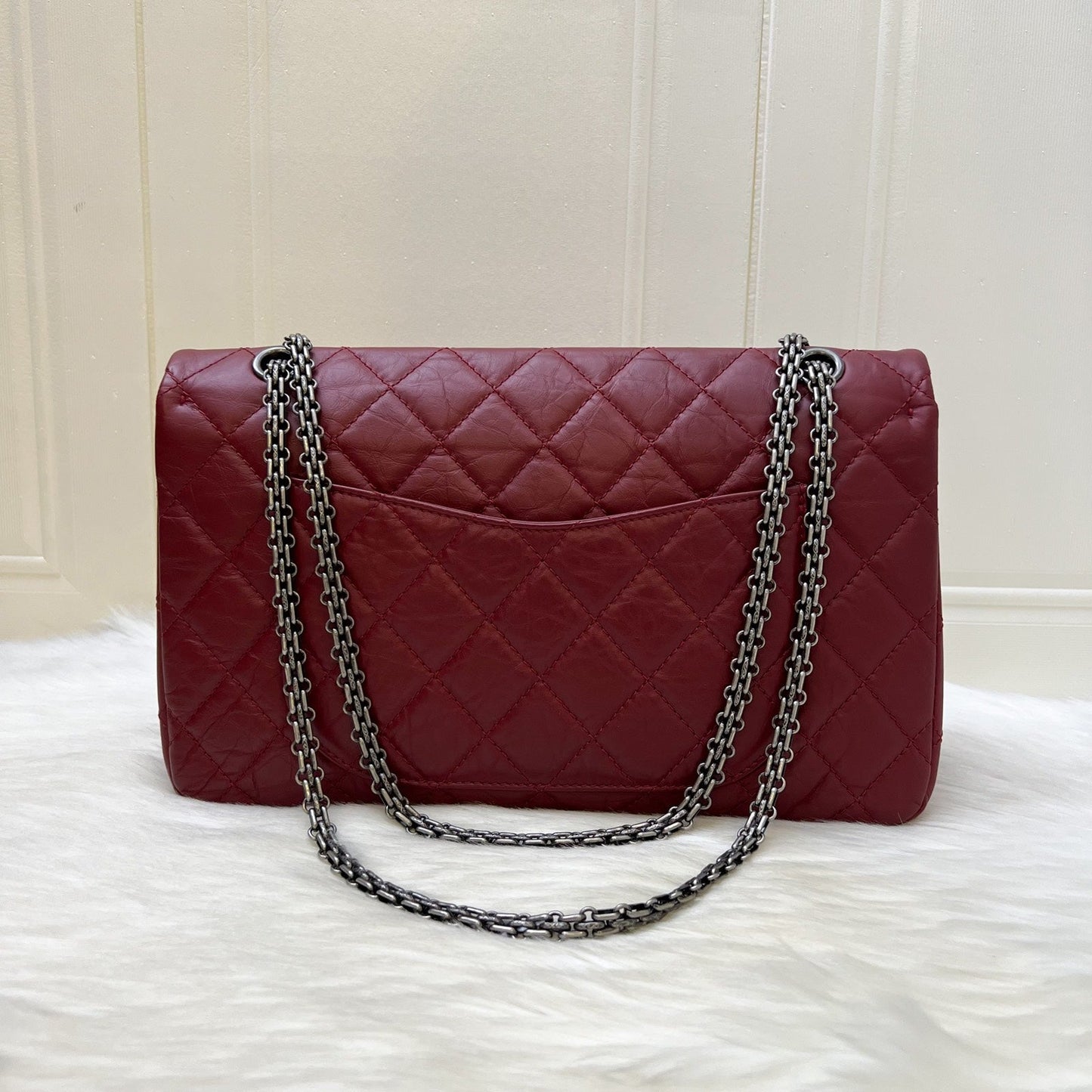 Chanel 2.55 Reissue 227 Maxi Flap in Red Distressed Calfskin and RHW