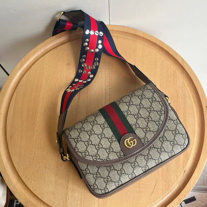 GC701 Ophidia Medium Shoulder Bag / 10.2x6.7x2.7inch