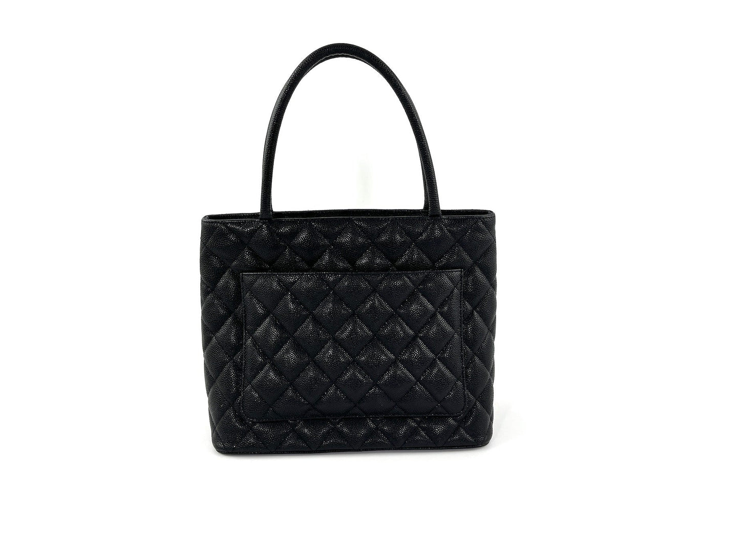 Vintage CHANEL Black Caviar 2010 Quilted Medallion Timeless Tote