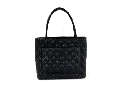 Vintage CHANEL Black Caviar 2010 Quilted Medallion Timeless Tote