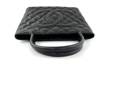 Vintage CHANEL Black Caviar 2010 Quilted Medallion Timeless Tote