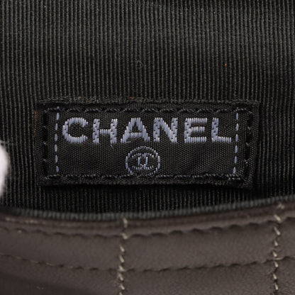 Chanel Around 2000 Made Chocolate Bar Cc Mark Plate Micro Chain Bag Black