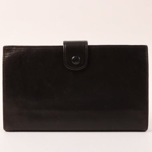 CHANEL Around 1995 Made Cc Mark Stitch Wallet Black