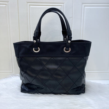 Chanel Paris Biarritz Large Tote in Black and SHW