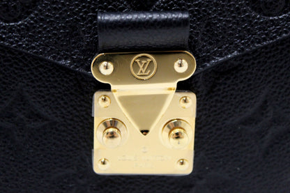 Louis Vuitton Black Monogram Empreinte Leather Metis Pochette Messenger Bag