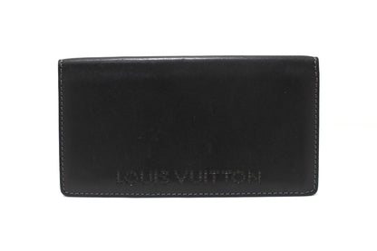 Louis Vuitton Black Leather Chicago Long Wallet