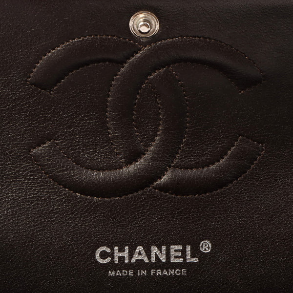 Chanel Around 2006 Made Caviar Skin Classic Flap Chain Bag 25Cm Dark Brown