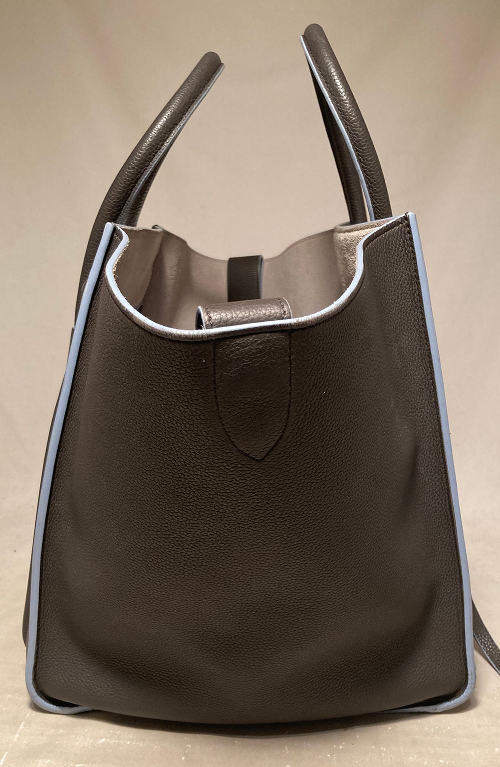 Celine Medium Grey Leather Phantom Luggage Tote