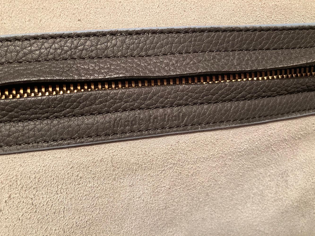 Celine Medium Grey Leather Phantom Luggage Tote