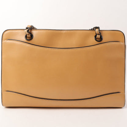 Chanel Around 2000 Made Cc Mark Plate Chain Shoulder Bag Beige
