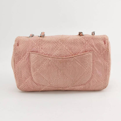 Chanel Classic Flap 2012 Medium Pink Snake Skin