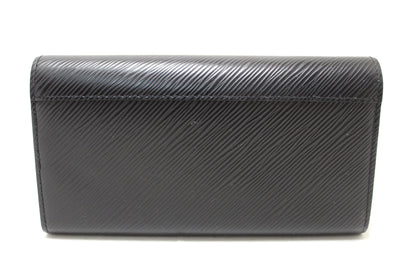Louis Vuitton Black Epi Leather Twist Sarah Long Wallet