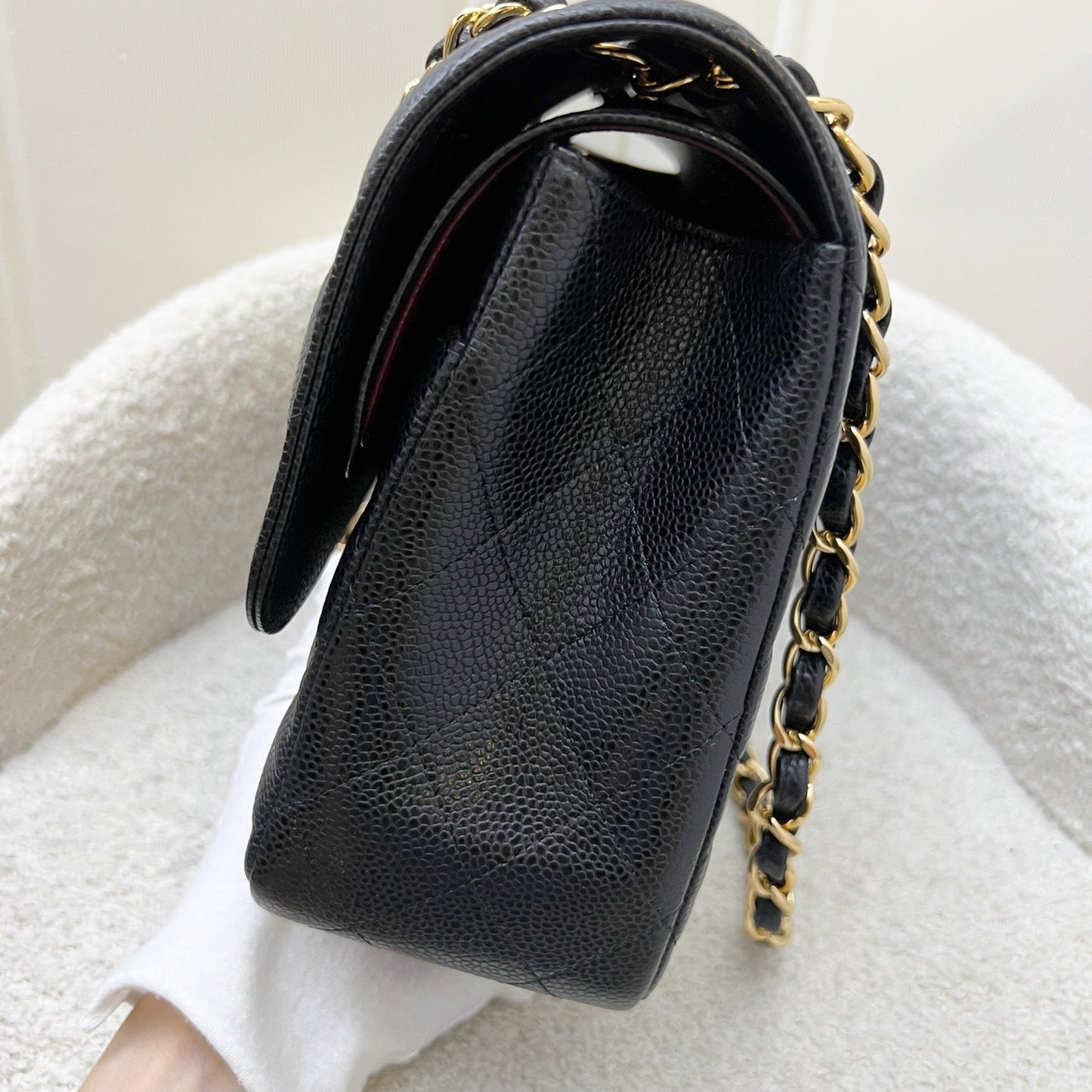 Chanel Jumbo Classic Flap DF in Black Caviar and GHW (Model: A58600)