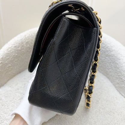 Chanel Jumbo Classic Flap DF in Black Caviar and GHW (Model: A58600)