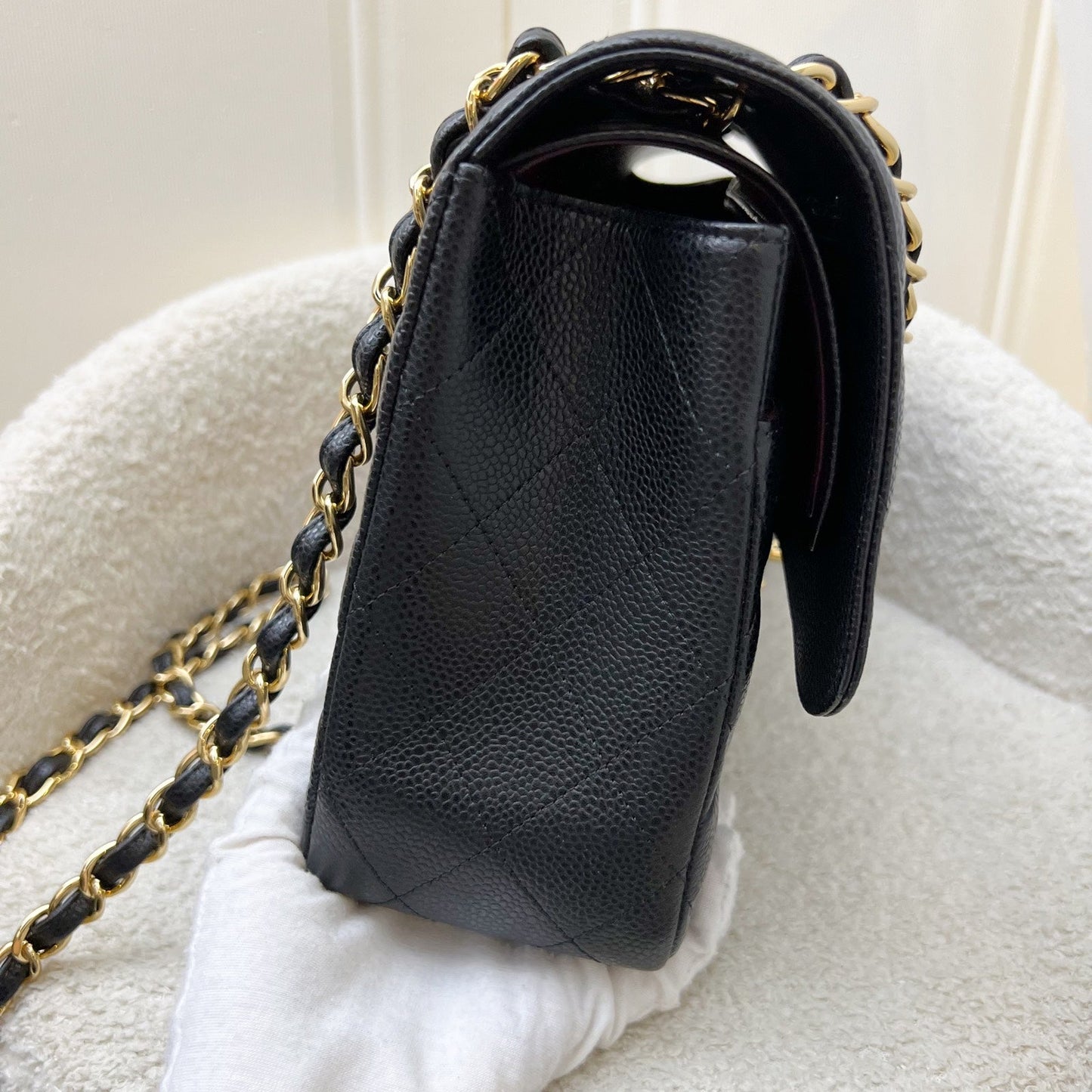 Chanel Jumbo Classic Flap DF in Black Caviar and GHW (Model: A58600)