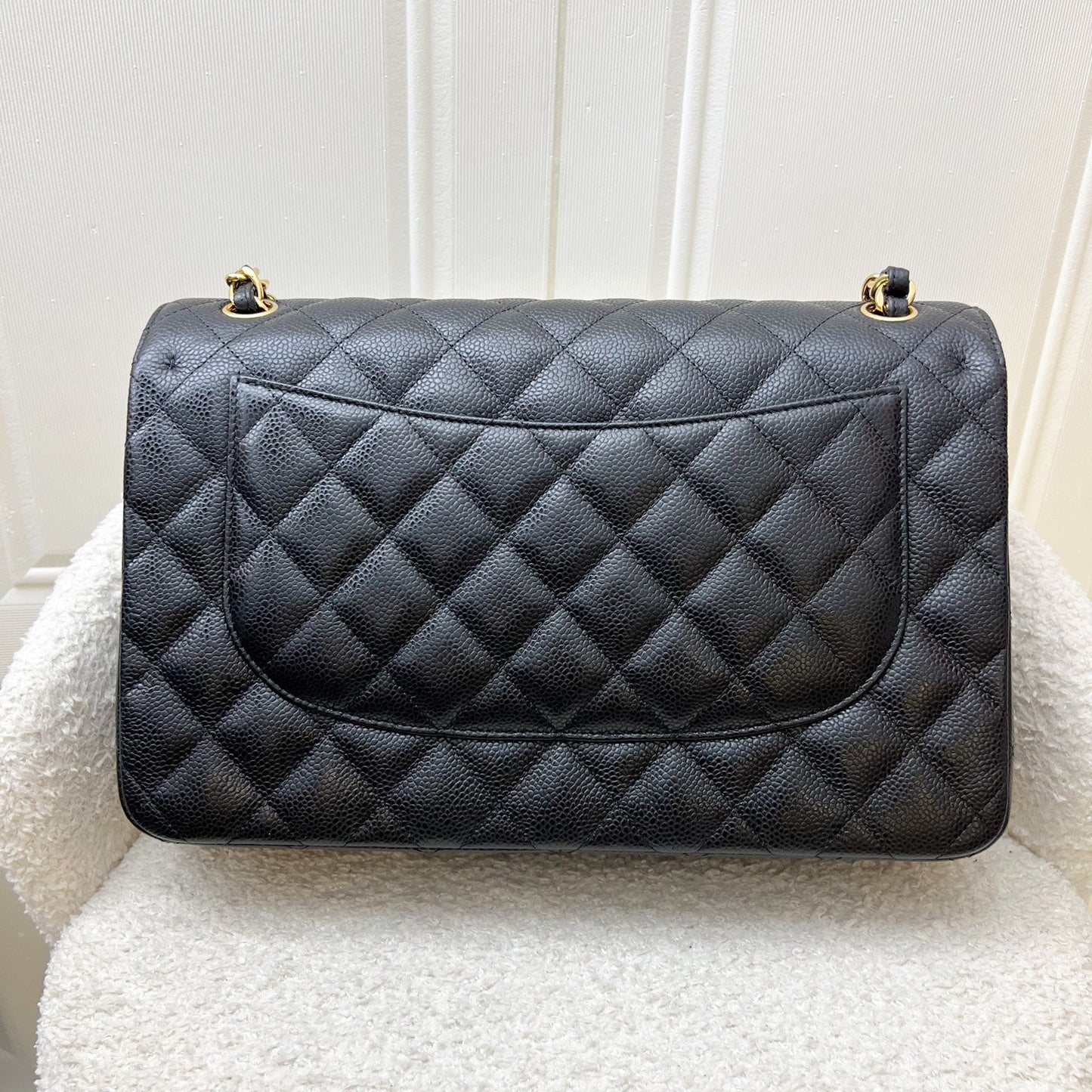 Chanel Jumbo Classic Flap DF in Black Caviar and GHW (Model: A58600)