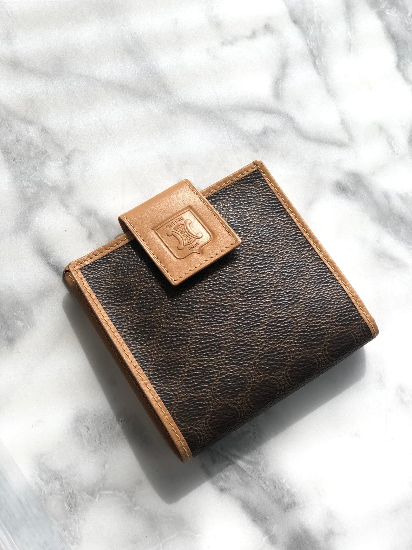 CELINE  Folded Wallet Brown Vintage dr584p