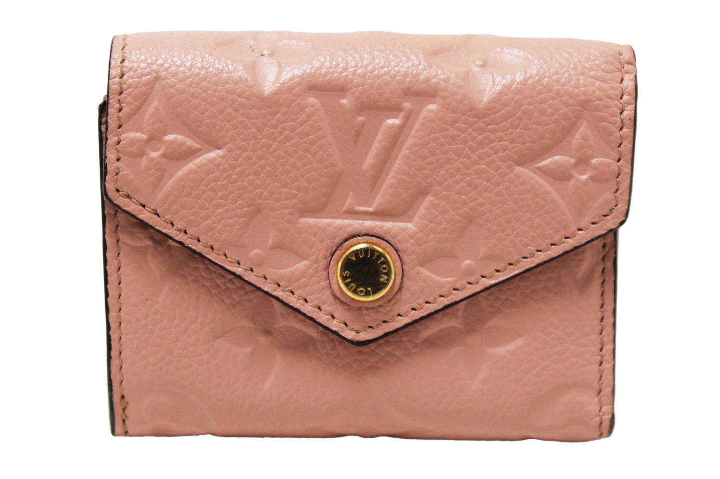 Louis Vuitton Pink Monogram Empreinte Leather Zoé Wallet