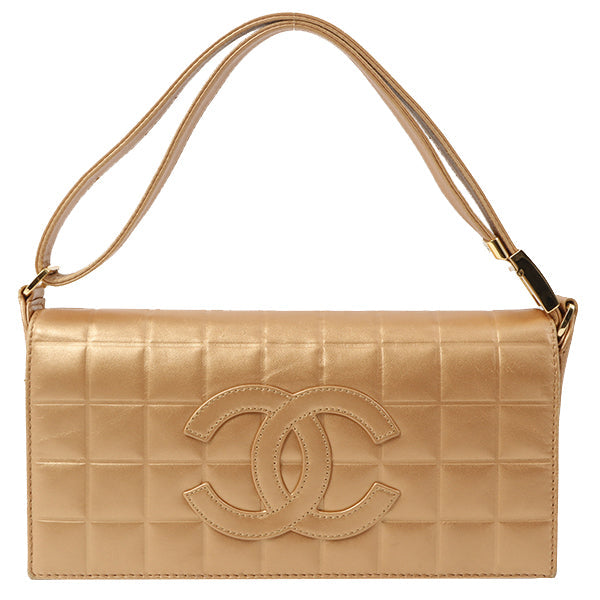 Chanel 2002 Made Big Coco Mark Stitch 2 Way Bag Bronze