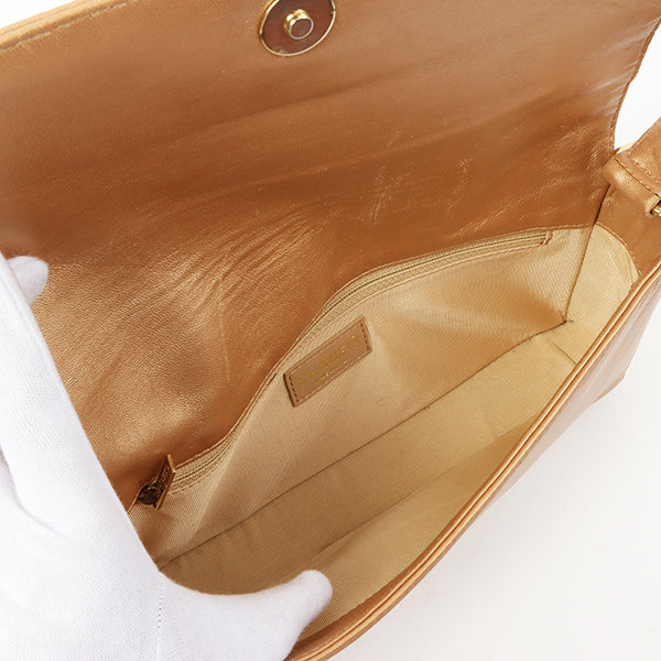 Chanel 2002 Made Big Coco Mark Stitch 2 Way Bag Bronze