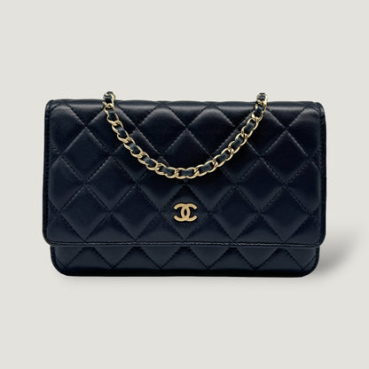 CHANEL WALLET ON CHAIN BAG | NAVY BLUE