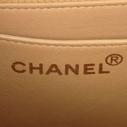 Chanel Around 1998 Made Caviar Skin Turn-Lock Shoulder Bag Beige