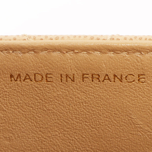 Chanel Around 1998 Made Caviar Skin Turn-Lock Shoulder Bag Beige